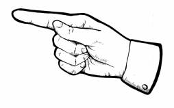 Awesome Pointing finger Clipart Black and White Png