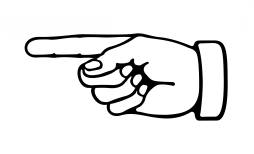 Pointing Black and White Clipart, fingers image