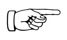 Pointing finger Black and White Clipart free download