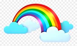Rainbow and Clouds Clipart
