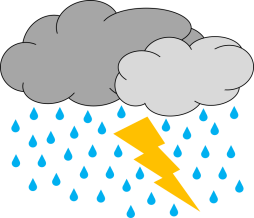 Lightning, Cloud, Rain, Raindrop Clipart