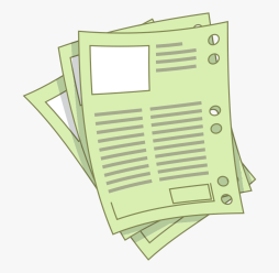 Green and White Sheets Report Clip Art