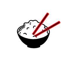 Clip Art Rice Bowl, Red, White, Black