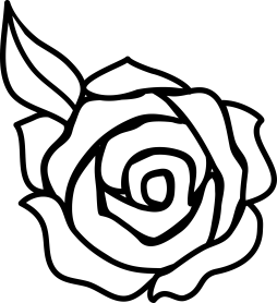 Best Rose Artwork Clipart Black and White