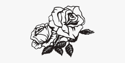 Cool Black and White Rose Clipart