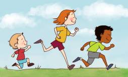 Family, Cartoon, Running Run Clipart