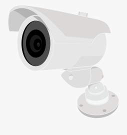 White, Security Camera, Surveillanve Camera Clipart