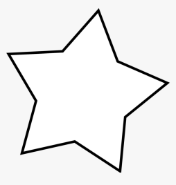 Big Star Outline Black and White Clipart