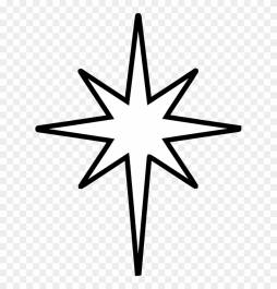 Star Outline Clipart Black and White