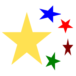 Star Outline Beautiful Clipart Colors