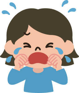 Clipart of a The tears of the crying girl