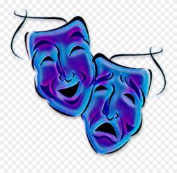 Purple and blue Masks Theatre Sticker Clipart