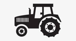 Download Clipart of Tractor Black White