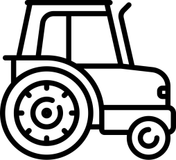 Best Black and White Tractor Clipart