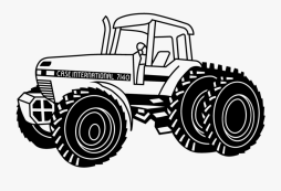 Free Case Tractor Clipart Black and White