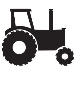 High Tractor Clipart Black White Transparent