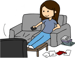 Women Watching Television Clipart