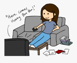 Download Girl Watching Tv Transparent Clipart