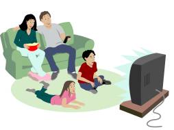 Family Watching Tv Png Transparent Clipart