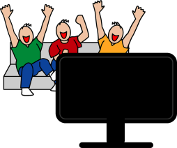 Boys Watching Sports Tv Clipart Transparent