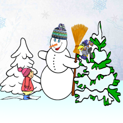 Winter Clip art for Kids and Snowman image