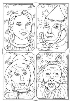 The Wizard of oz Black and White Clipart