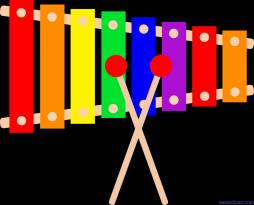 Clipart of Xylophone Black Background